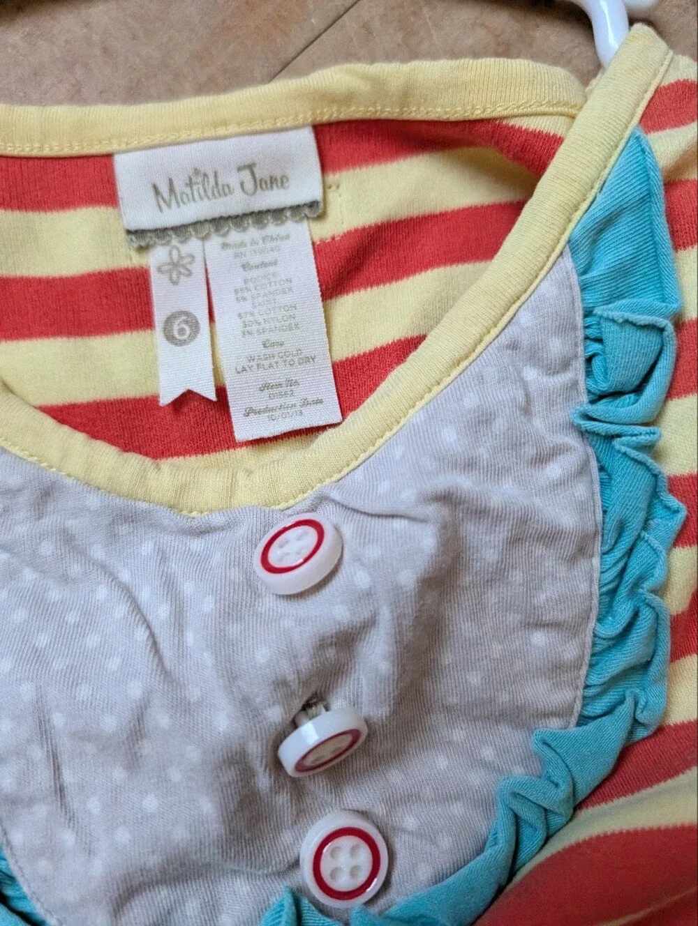 Matilda Jane Multi-Color Striped & Bird Print Dress